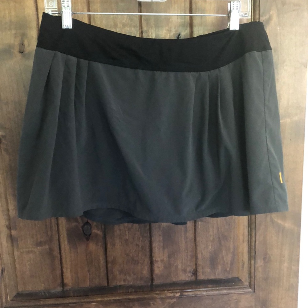 Lucy Black Athletic Tennis Running Skirt with Short Medium